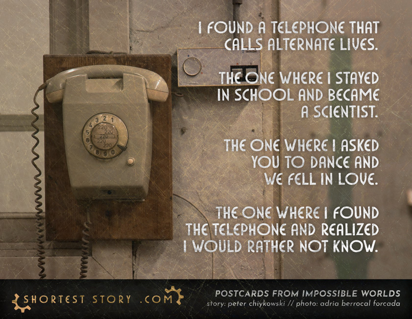 a very short science fiction story about telephoning parallel worlds