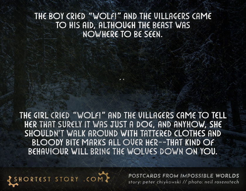 a short story about a village that believes wolves instead of women